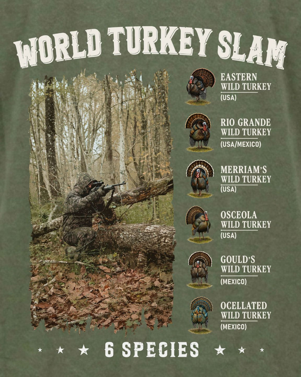 6 Species Turkey Slam T-shirt