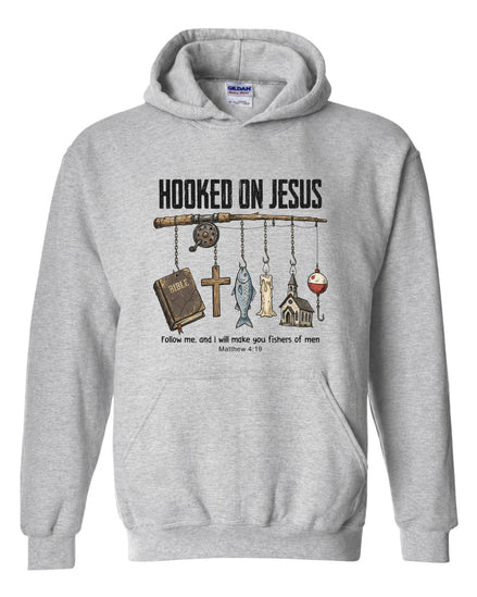 Hooked On Jesus Fisherman Hoodie