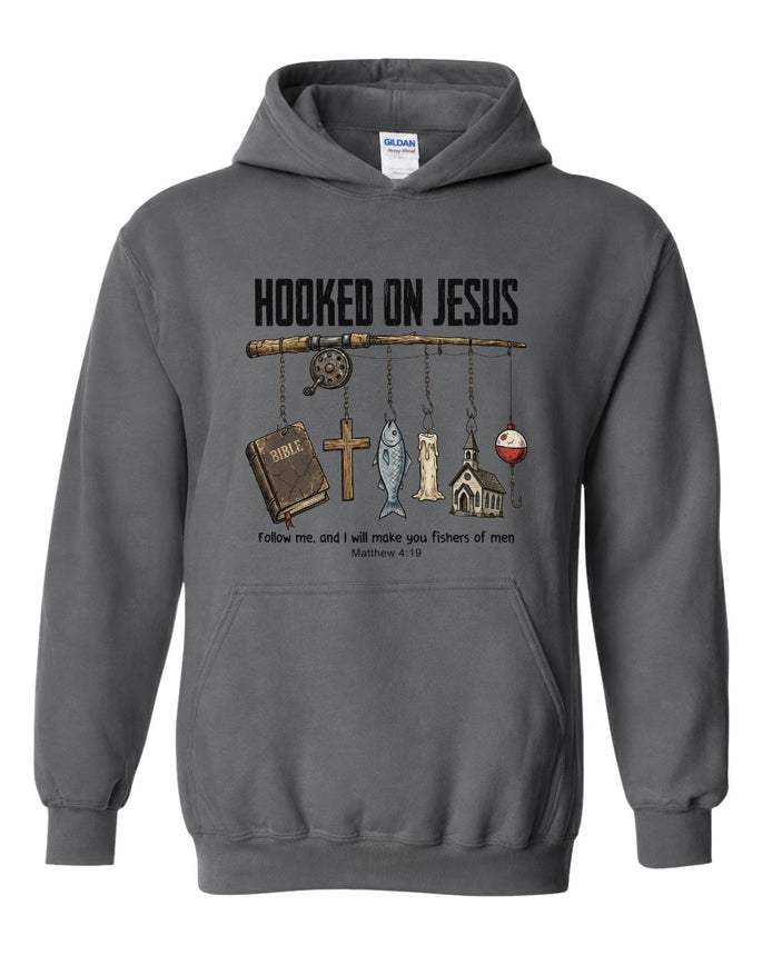 Hooked On Jesus Fisherman Hoodie