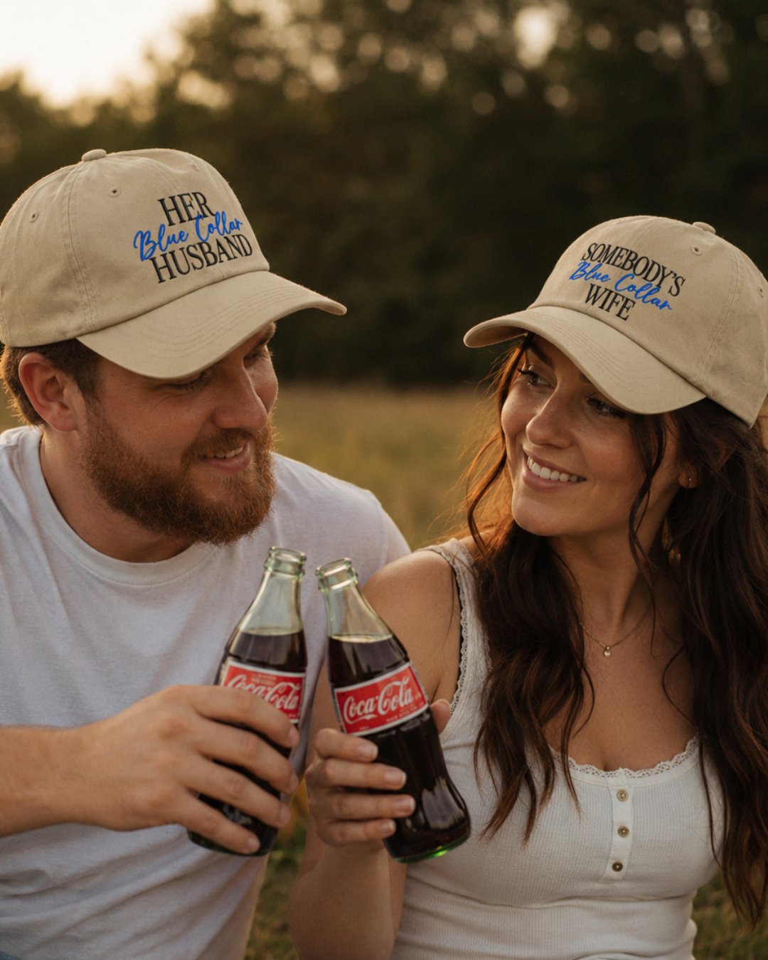 Blue Collar Couple Matching Embroidered Classic Hat