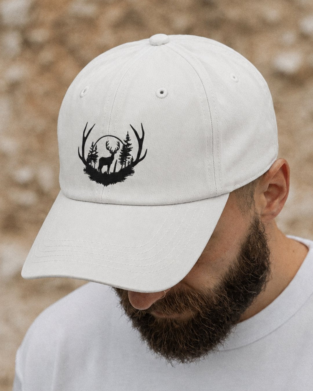 Antler Forest Deer Embroidered Classic Hat