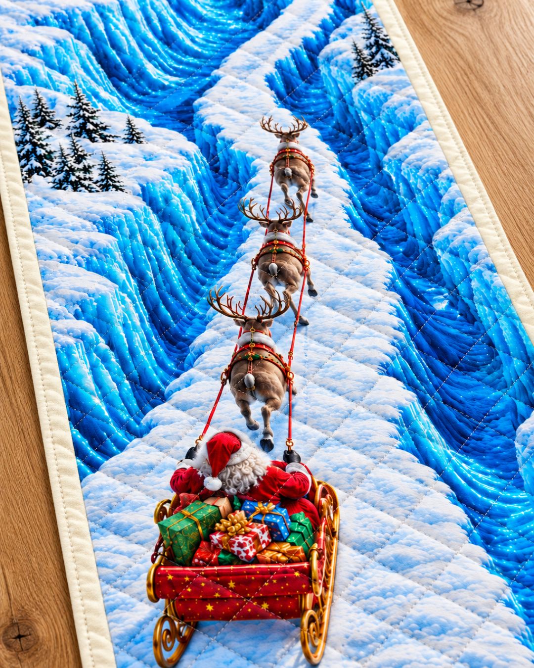 Reindeer Sleigh Ride Table Runner
