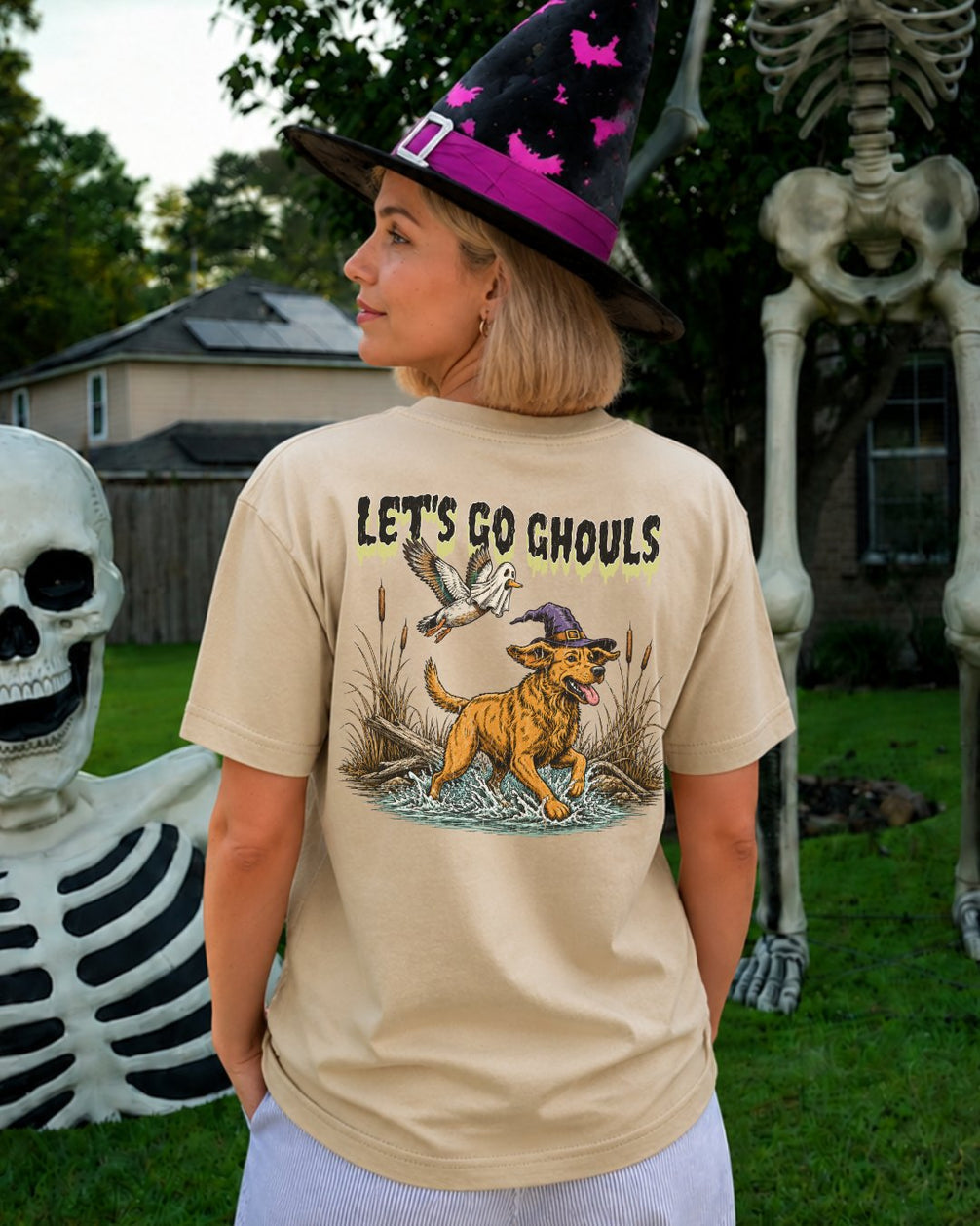 Let's Go Ghouls Bird Dog T-shirt