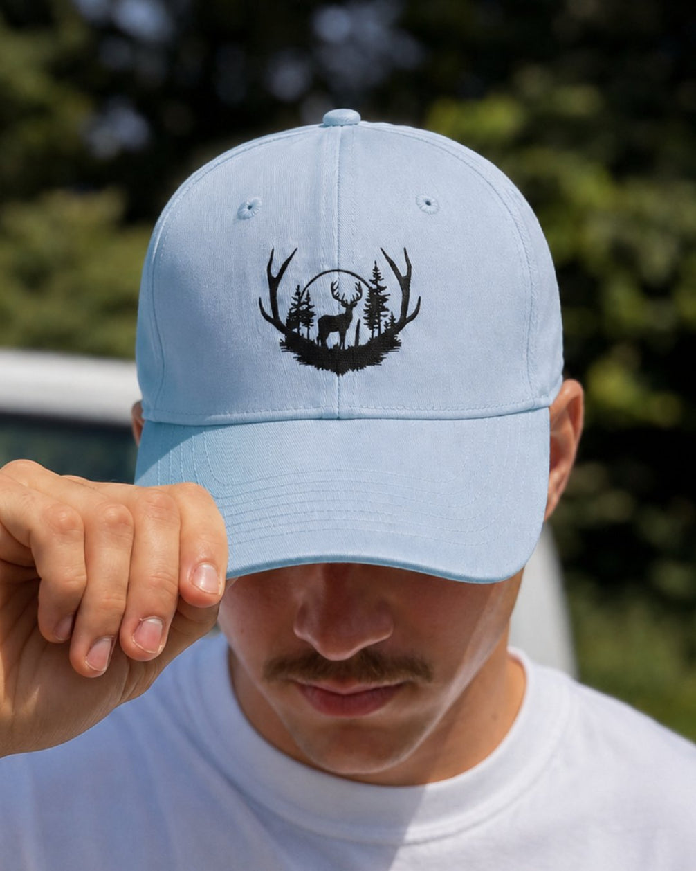 Antler Forest Deer Embroidered Classic Hat