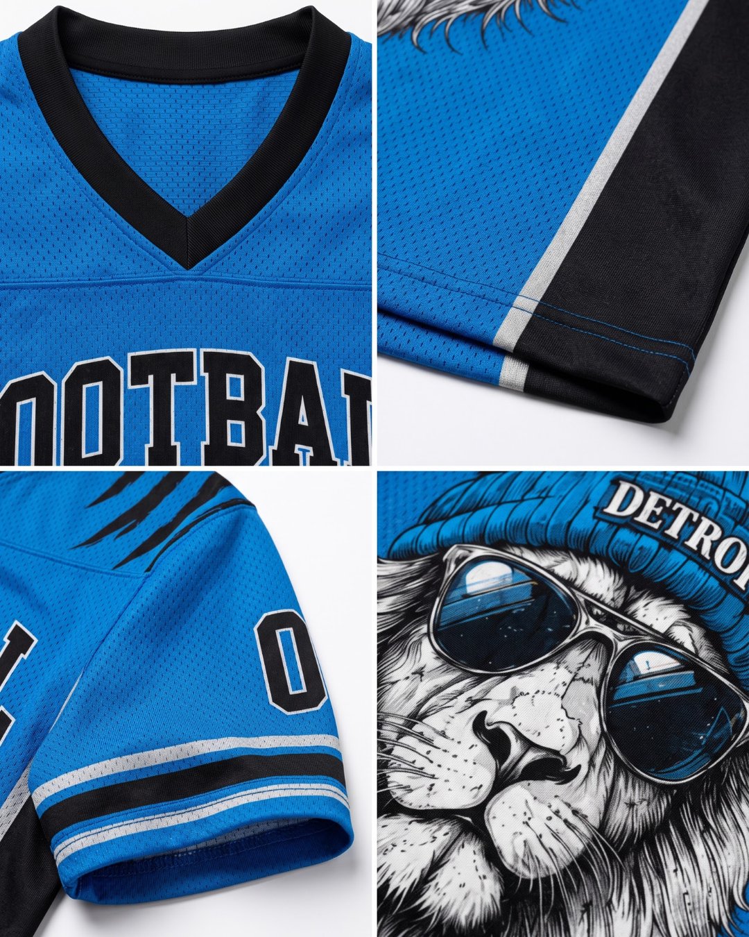 Personalized Name & Number Detroit Lion Jersey Football