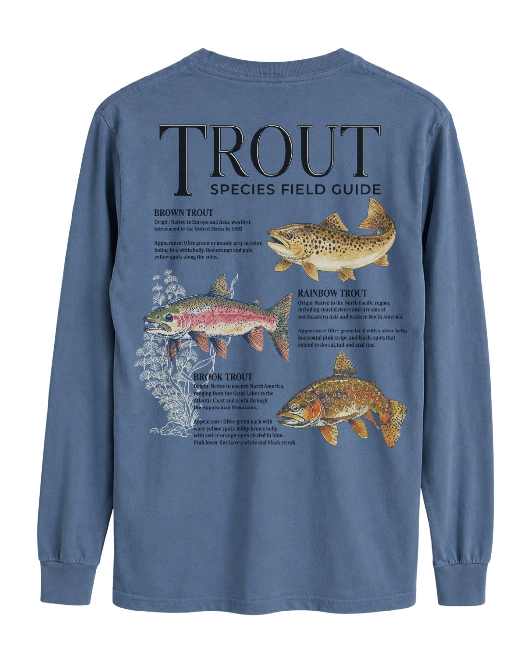 Trout Species Field Guide Long-sleeve