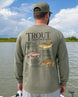 Trout Species Field Guide Long-sleeve