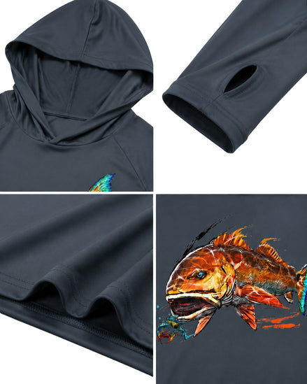 Inshore Red Drum Fishing Sun Protection Hoodie