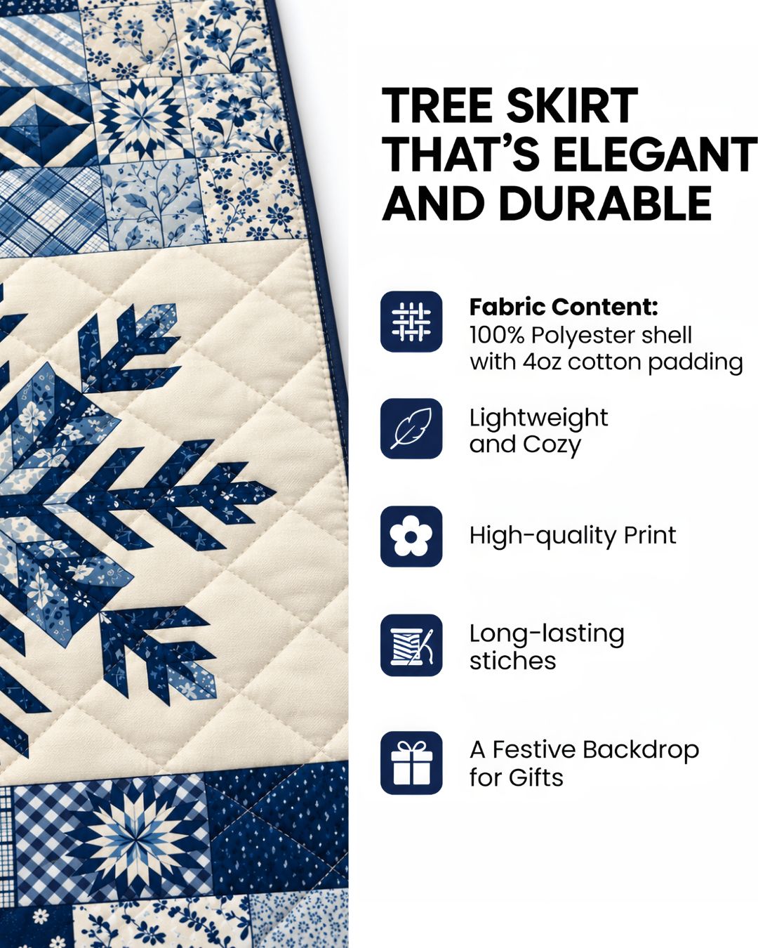 Winter Patchwork Snowflake Table Runner