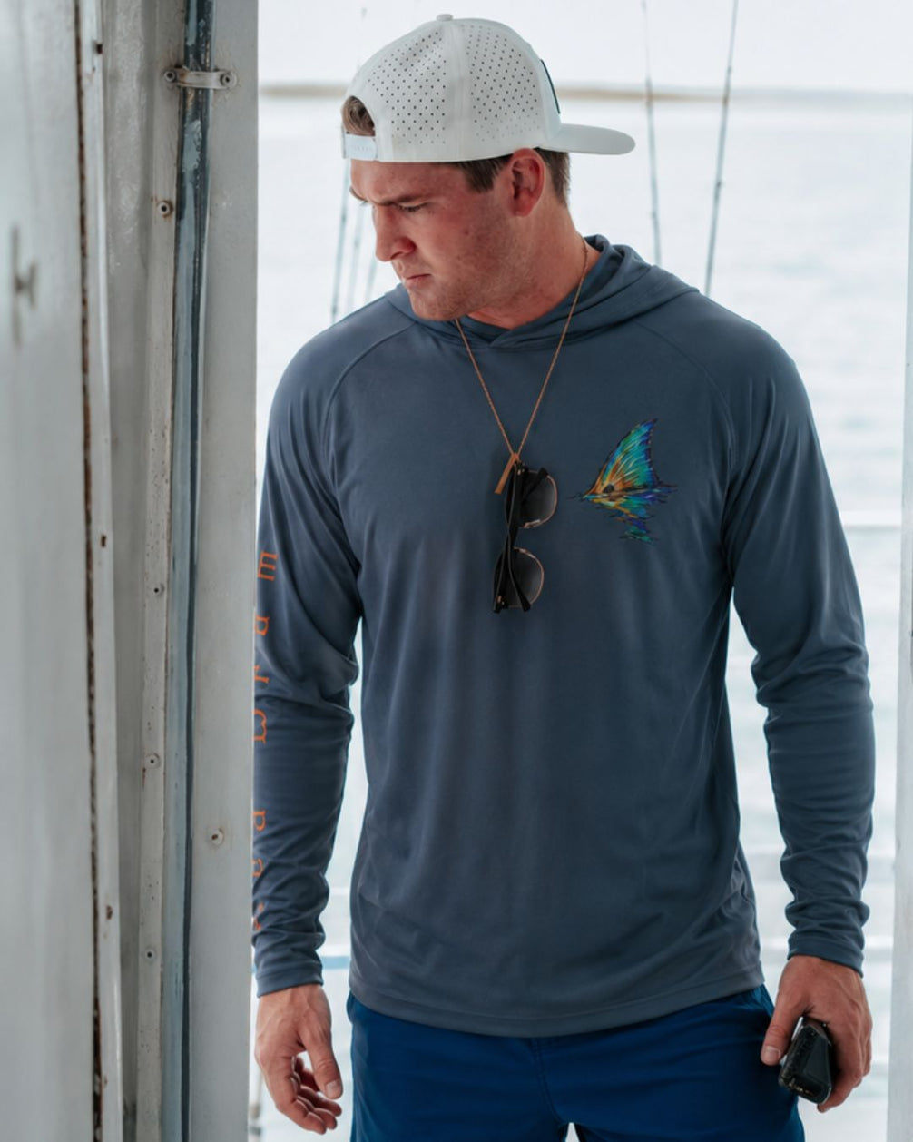 Inshore Red Drum Fishing Sun Protection Hoodie