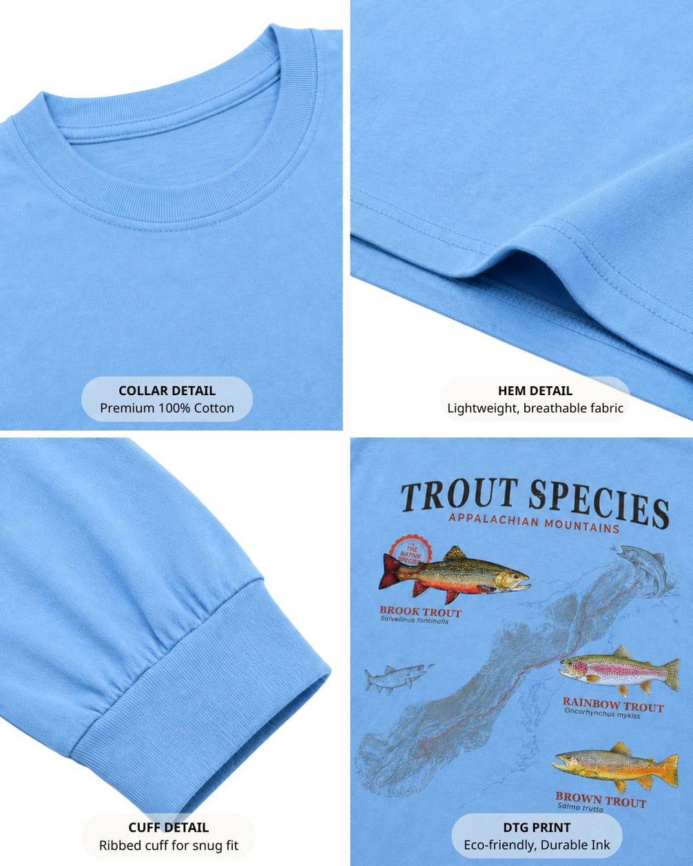 Trout Species Of The Appalachian Mountains Long-sleeve