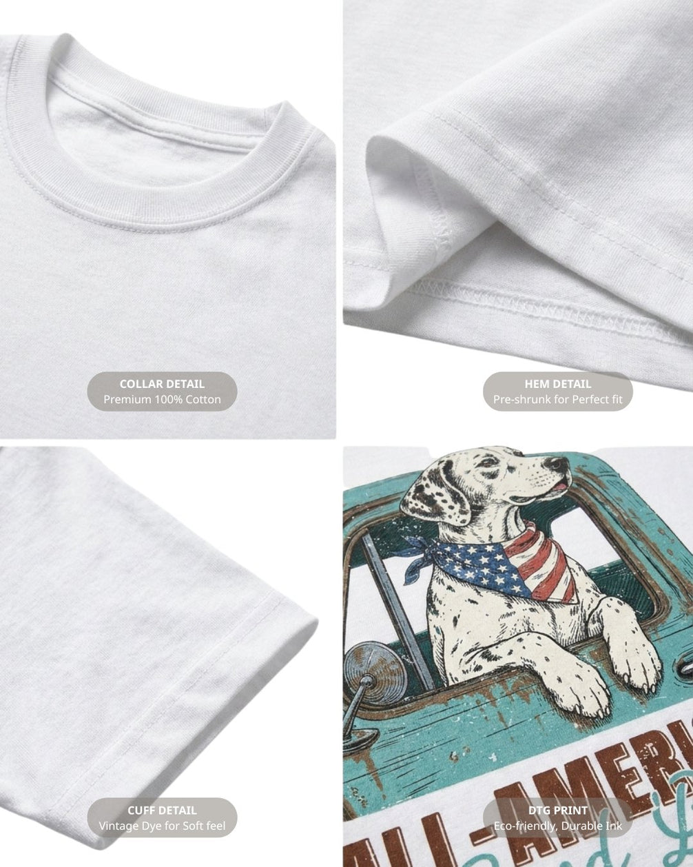 All-American Good Boy Dalmatian Dog T-shirt