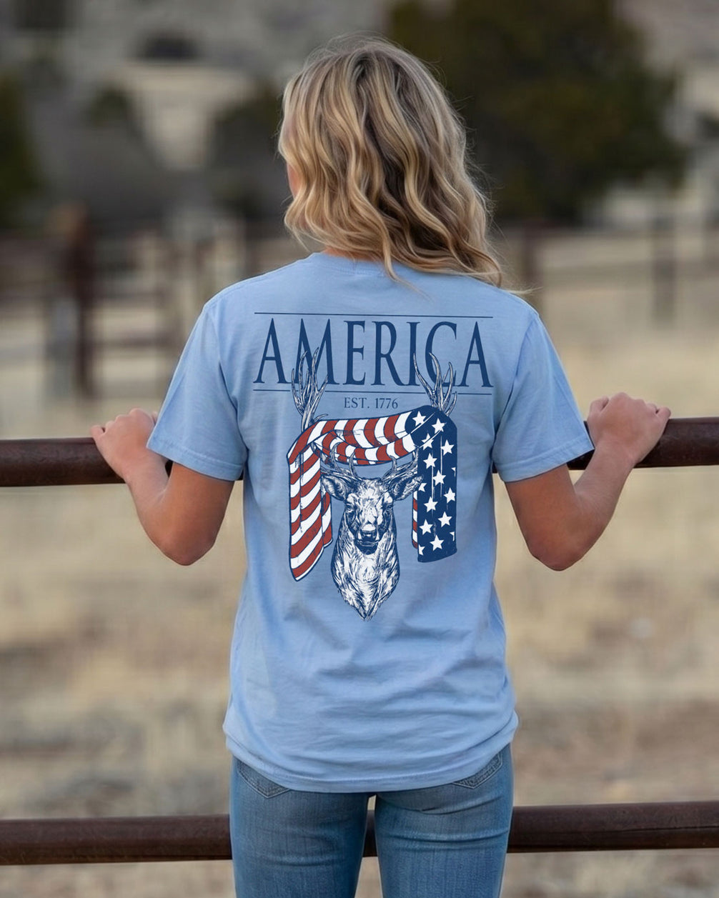 America 250th Anniversary Deer T-shirt