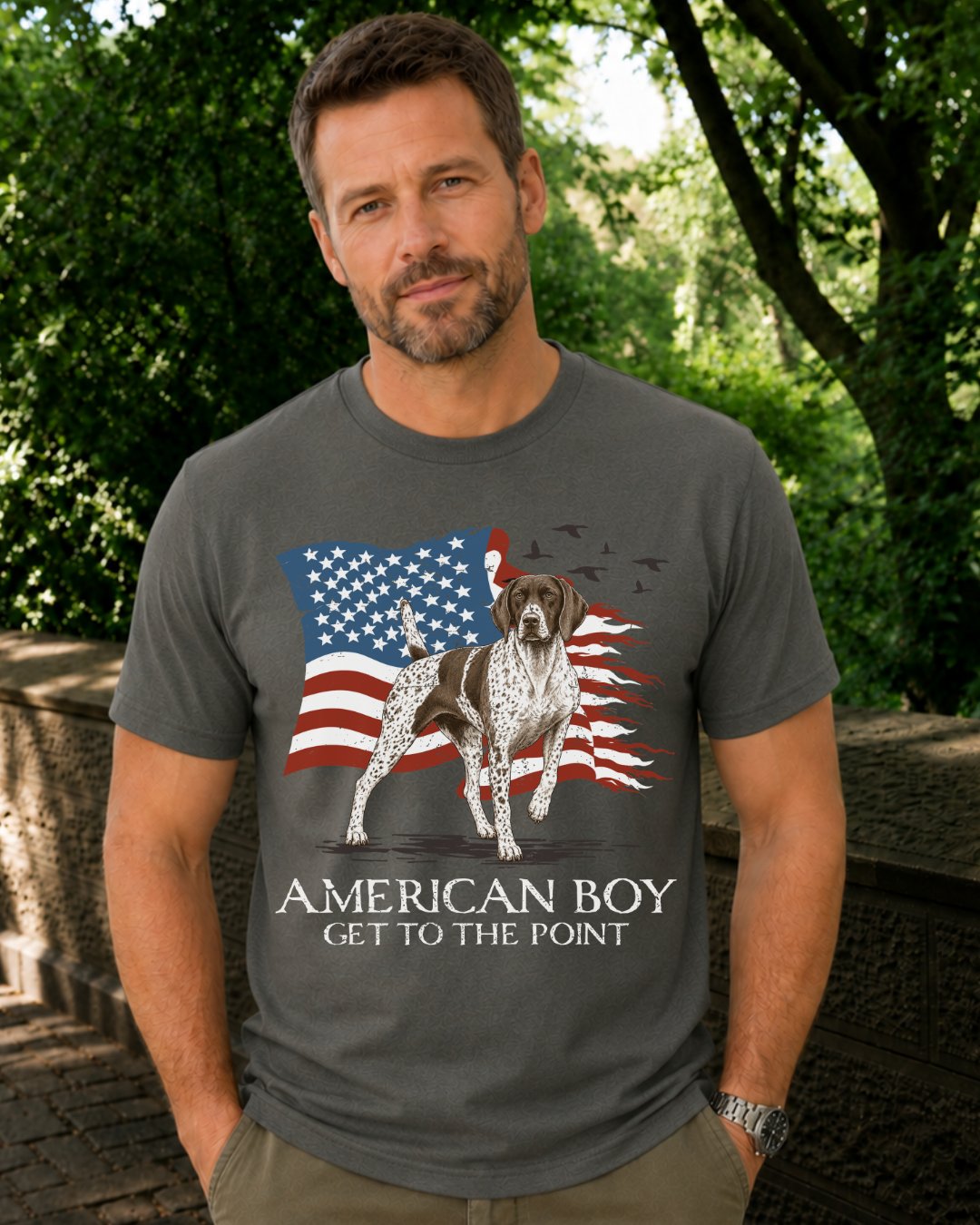 American Boy German Shorthaired Pointer T-shirt