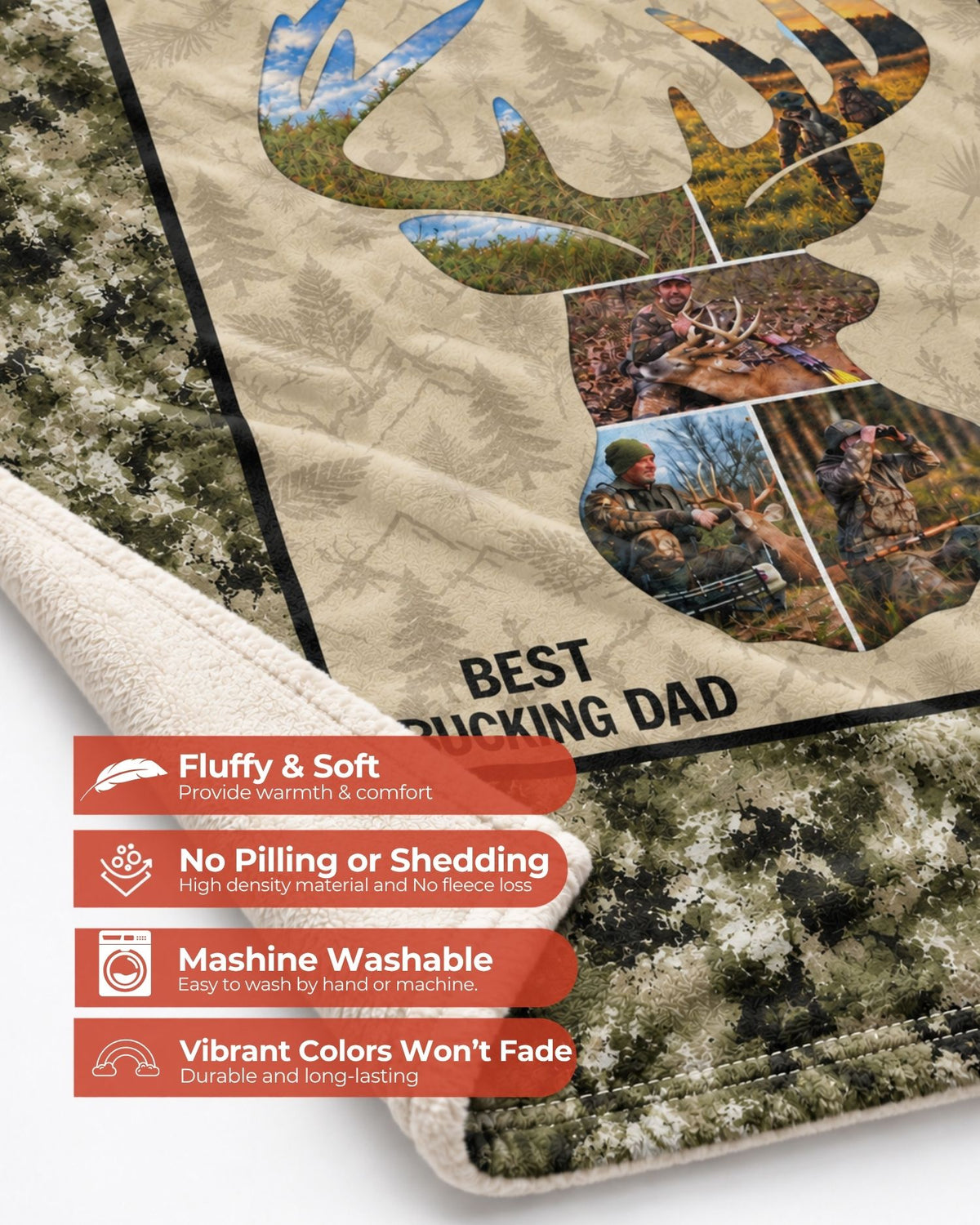 Best Bucking Dad Ever Smooth Fleece Blanket (3).jpg