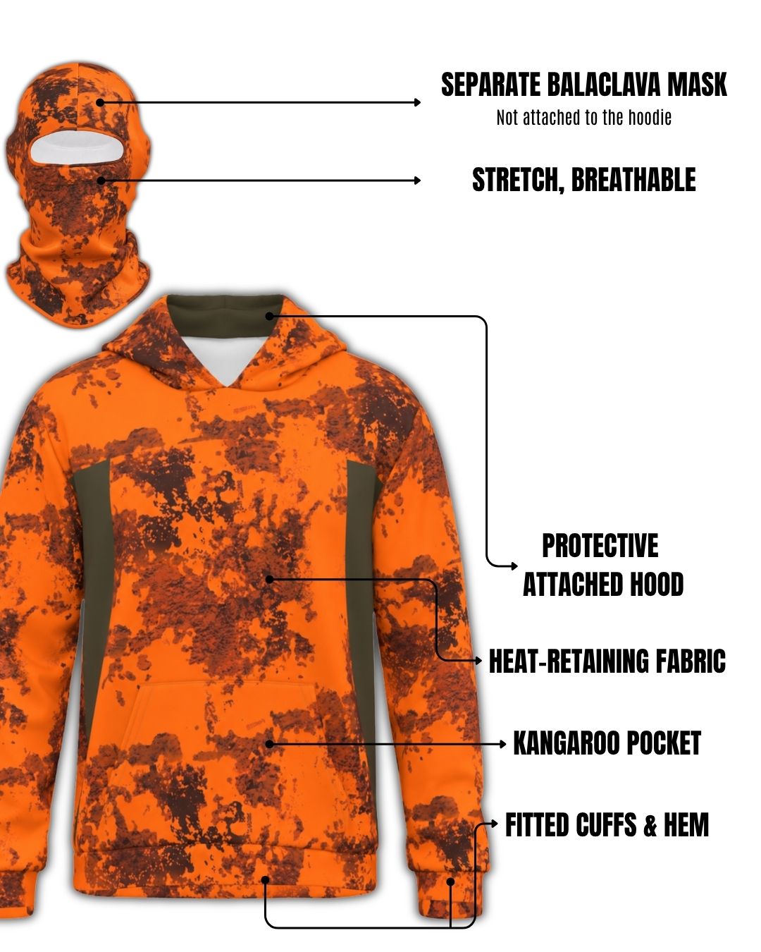 Blaze Terrain Camo Balaclava Hoodie