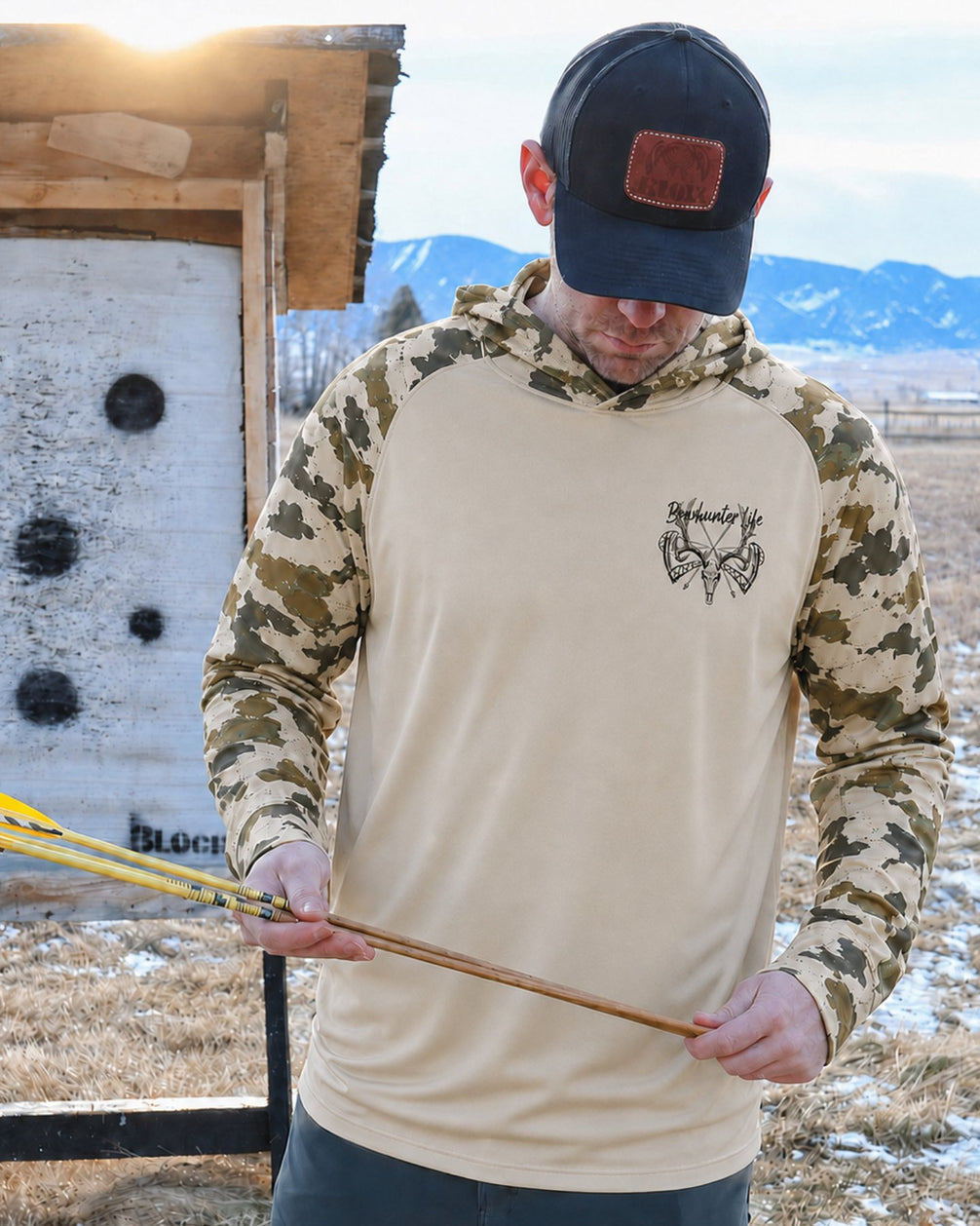 Bowhunter Life Sun Protection Hoodie mockup 5