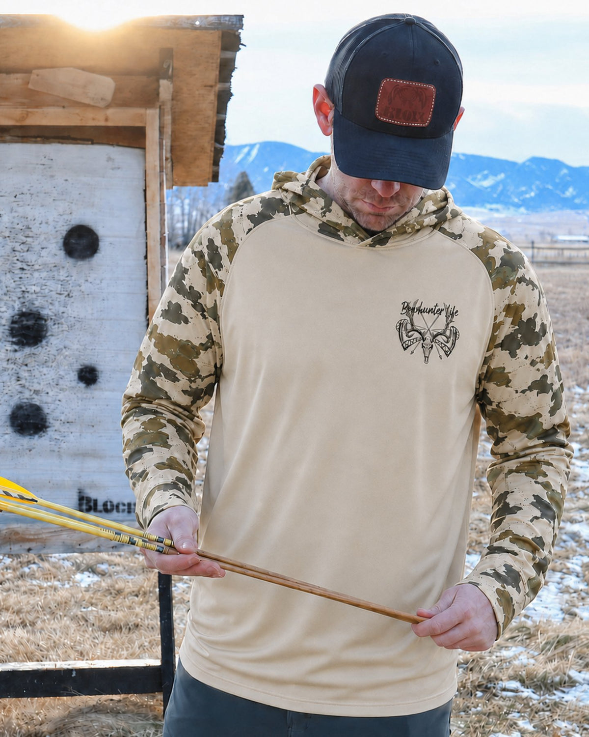 Bowhunter Life Sun Protection Hoodie mockup 5