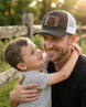 Boy Dad Trucker Hat with Leather Patch