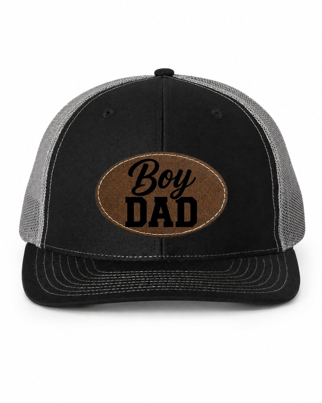 Boy Dad Trucker Hat with Leather Patch