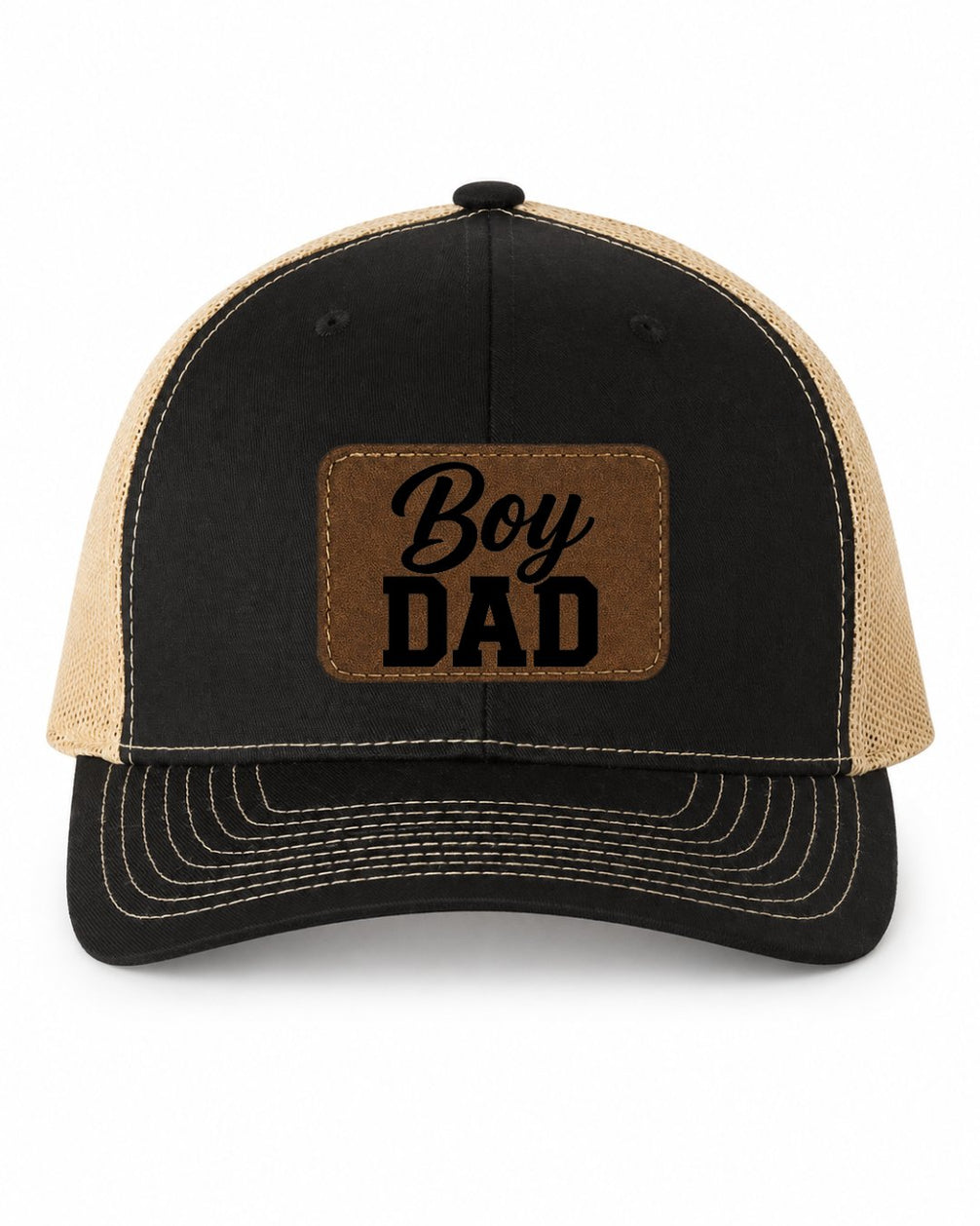 Boy Dad Trucker Hat with Leather Patch