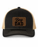 Boy Dad Trucker Hat with Leather Patch