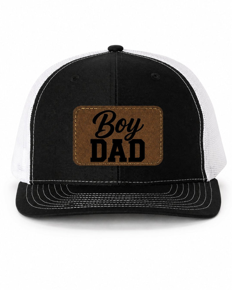 Boy Dad Trucker Hat with Leather Patch