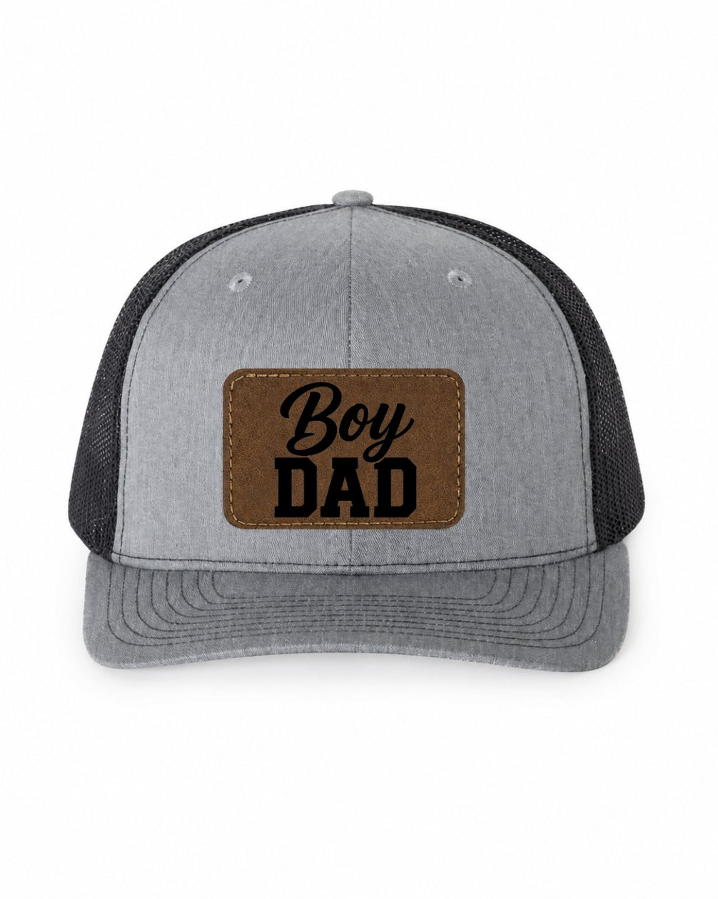 Boy Dad Trucker Hat with Leather Patch