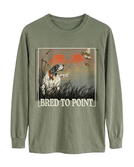 Bred To Point Long-sleeve - Military Green