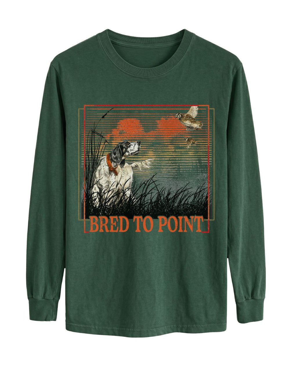 Bred To Point Long-sleeve - Forest Green