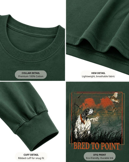 Bred To Point Long-sleeve - Forest Green details