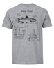 Brook Trout Anatomy Blueprint T-shirt