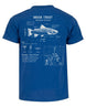 Brook Trout Anatomy Blueprint T-shirt