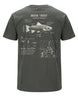Brook Trout Anatomy Blueprint T-shirt