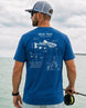 Brook Trout Anatomy Blueprint T-shirt