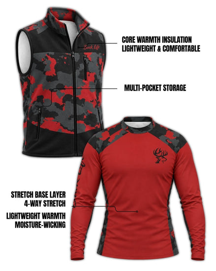Combo detail - Buck Life Christmas Camo Layering Series