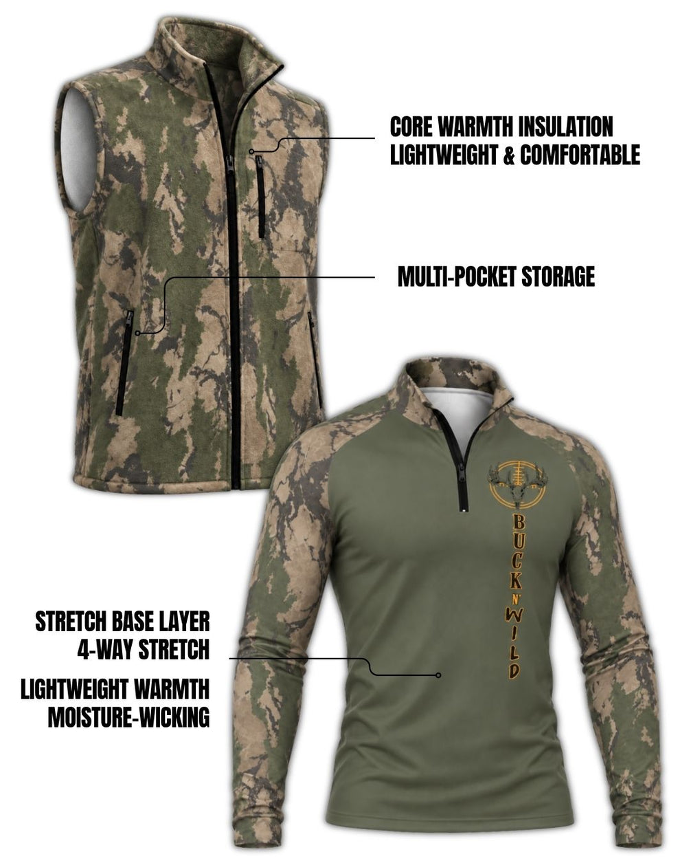 combo - Buck N Wild Camo Layering Series