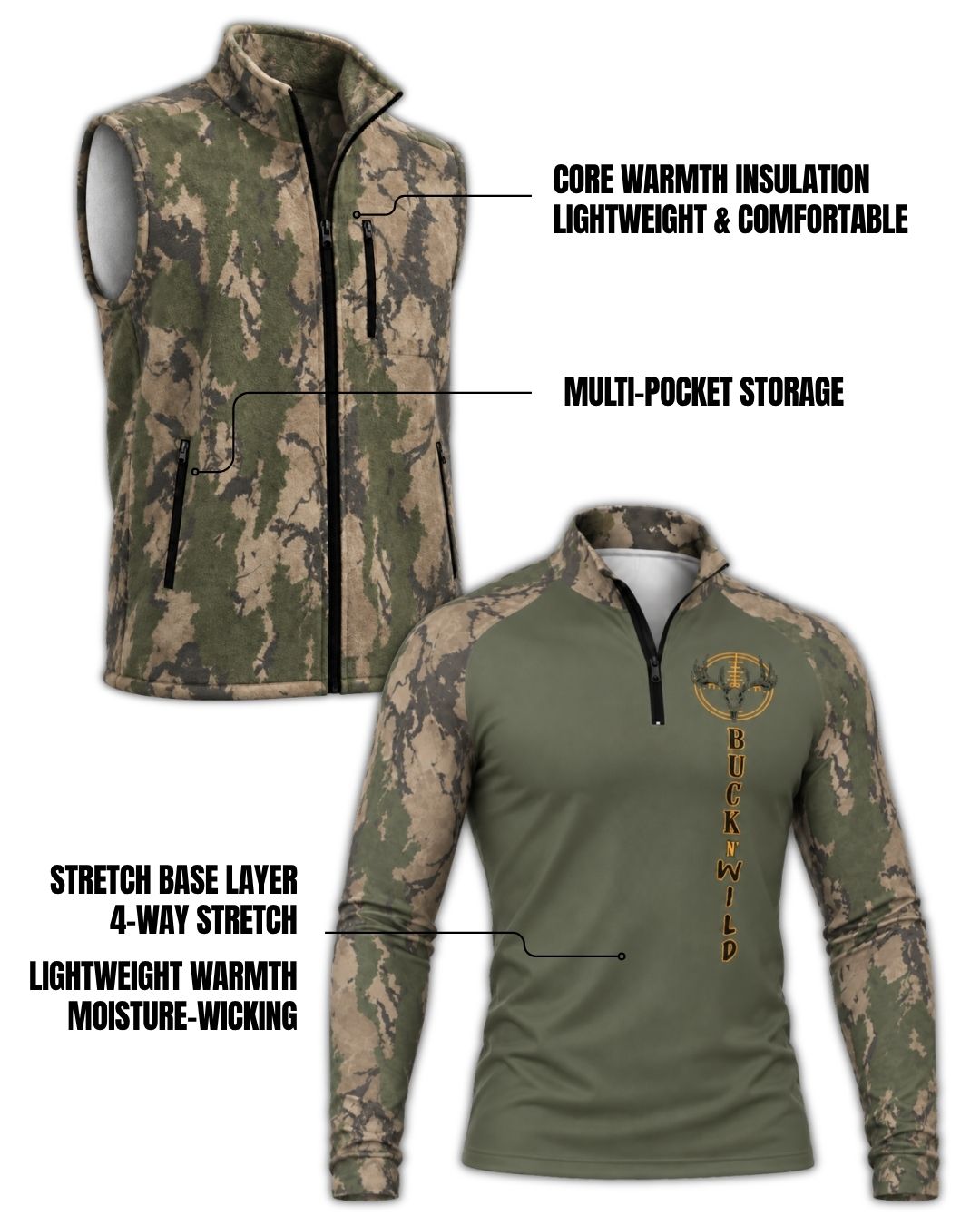 combo - Buck N Wild Camo Layering Series