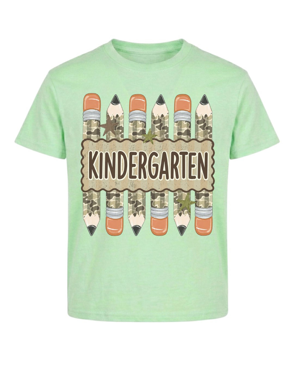 Camo Pencil Fifth Grade Youth Tee