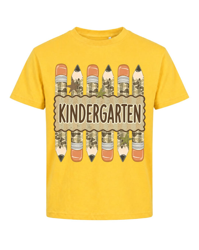 Camo Pencil Fifth Grade Youth Tee