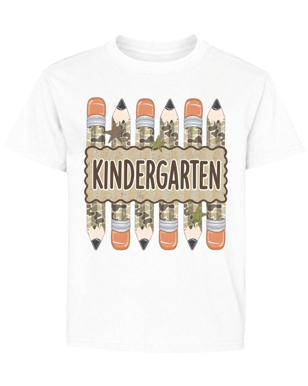 Camo Pencil Fifth Grade Youth Tee