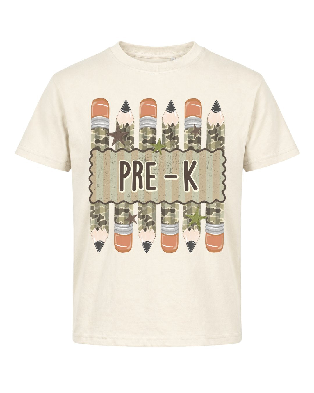 Camo Pencil Fifth Grade Youth Tee