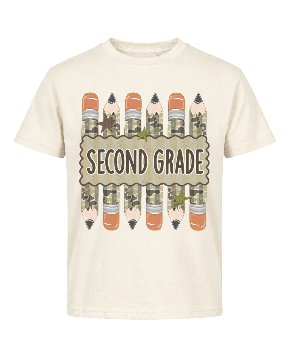 Camo Pencil Fifth Grade Youth Tee