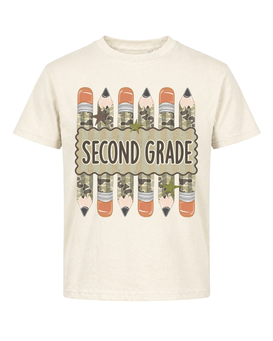 Camo Pencil Fifth Grade Youth Tee