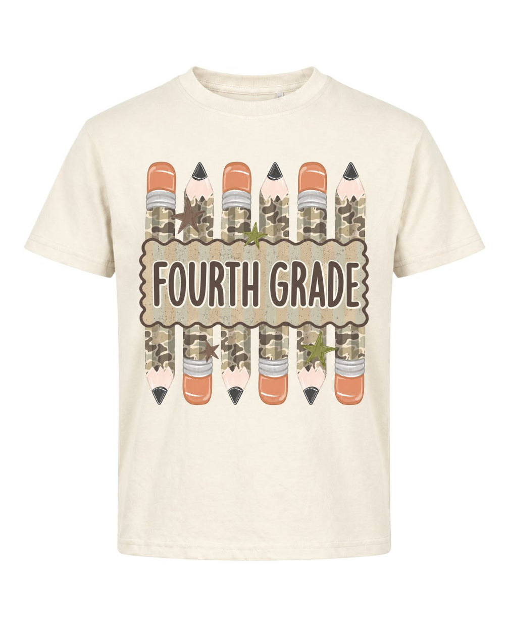 Camo Pencil Fifth Grade Youth Tee