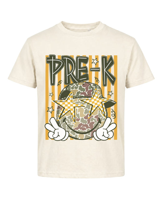 Camo Smiley Fifth Grade Back To School Youth Tee