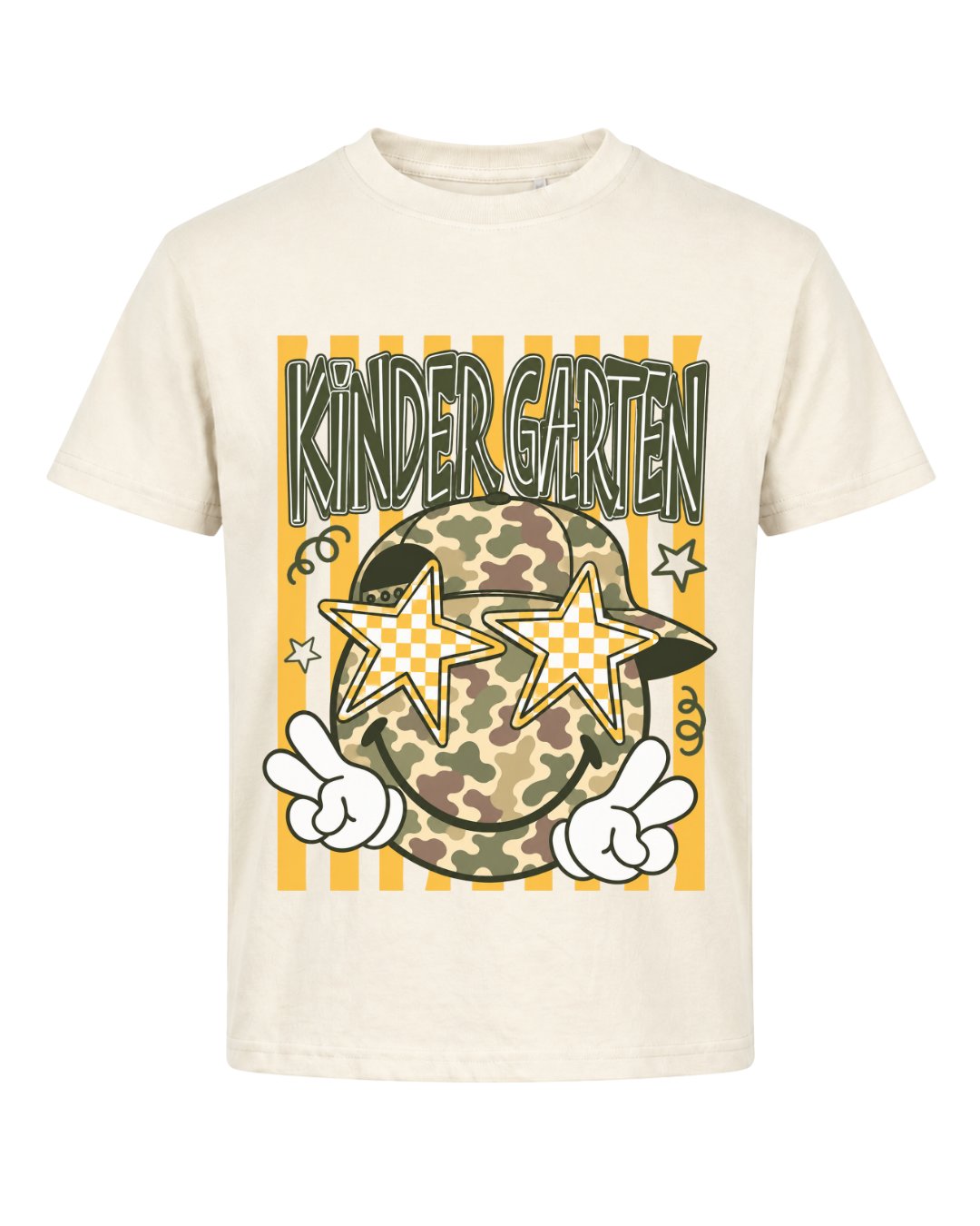 Camo Smiley Fifth Grade Back To School Youth Tee