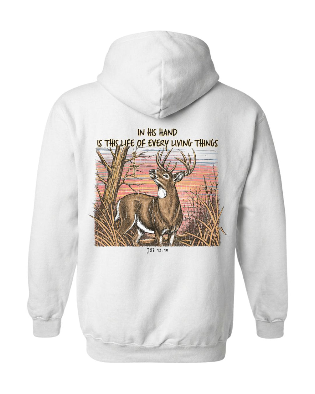 Christian Deer Job 12:10 Hoodie