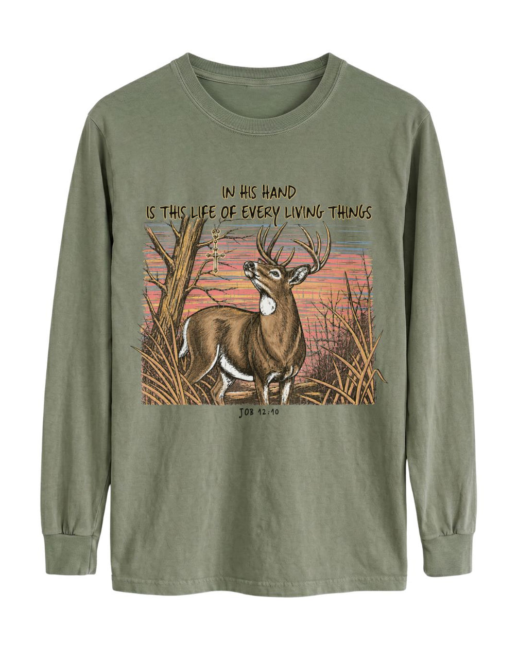 Christian Deer Job 12_10 Long-sleeve