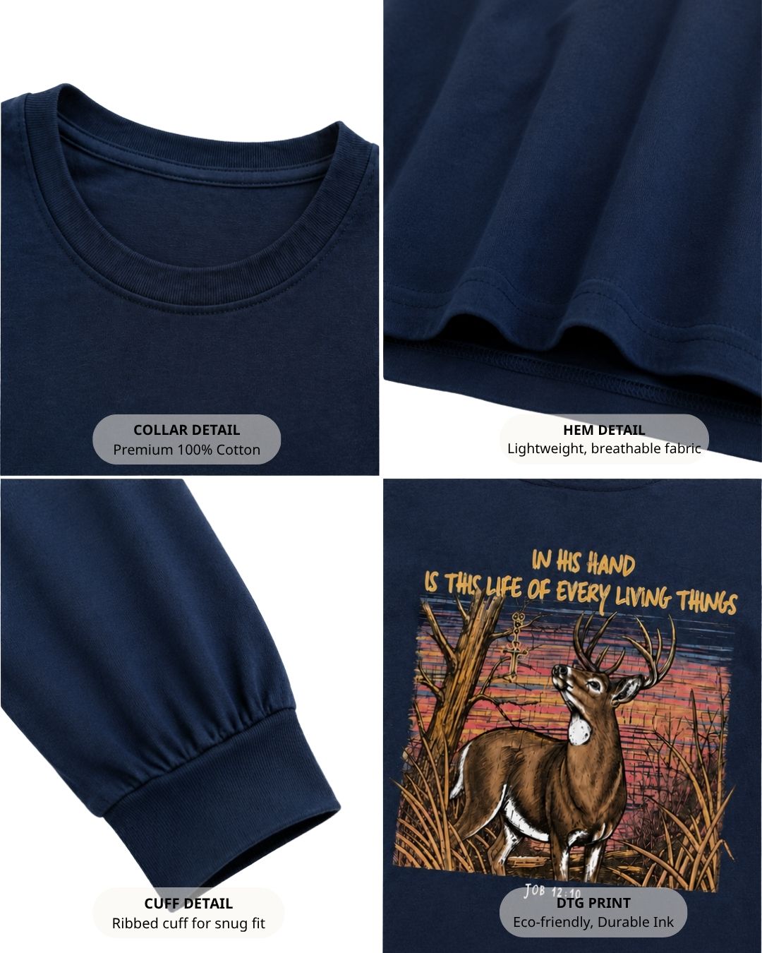 Christian Deer Job 12_10 Long-sleeve
